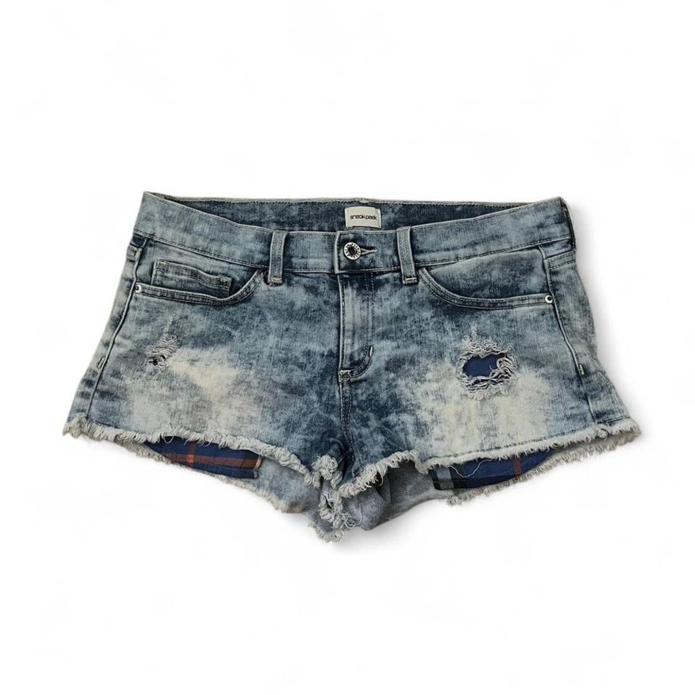 Y2K LOWRISE SNEAKPEEK CUTOFF SHORTS